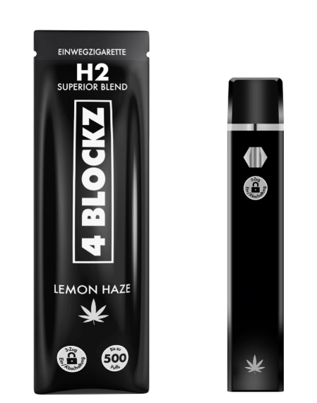 4 Blockz H2 95% Einweg Vapes - Lemon Haze