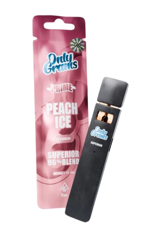 OnlyGrams Superior Blend 96% Einweg Vape (Prime) - Peach Ice