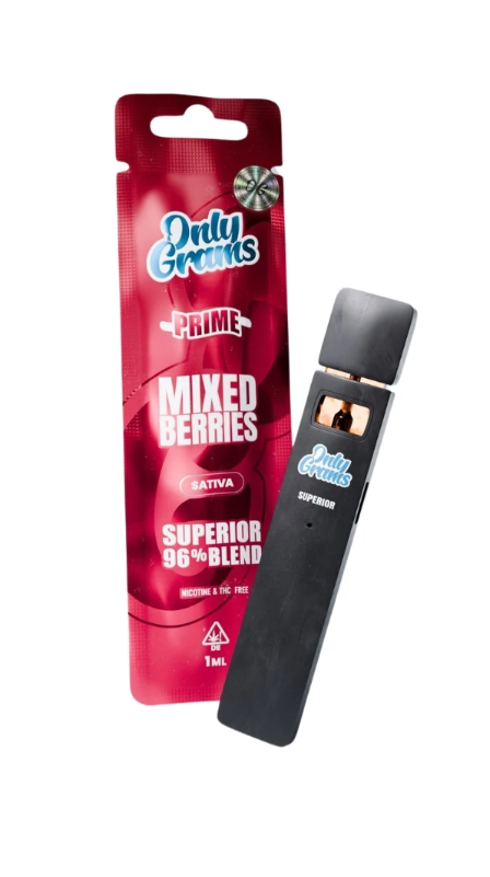 OnlyGrams Superior Blend 96% Einweg Vape (Prime) - Mixed Berries